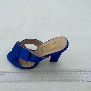 FSJ Women Chunky High Heels Open Toe Slide Sandals Cross Strap Summer Mules Shoe